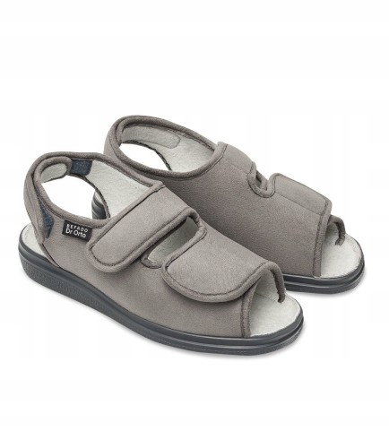 Sandały profilaktyczno-ortopedyczne szare